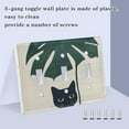thumbnail image 3 of Yayeee Toggle Light Switch Wall Plate 2-Gang 4.56"x4.48" Decorative Outlet Cover, Black Cat Plants, 3 of 7