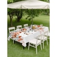 thumbnail image 4 of Outdoor Tablecloth with Umbrella Hole for Patio/Picnic/Party/Camping, Vintage Leaves Waterproof Table Cloth Rectangle Table Cover Washable, Summer Botanical Pastoral Watercolor (60"x 102"), 4 of 8