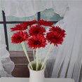 thumbnail image 4 of Flor Simulación de crisantemo artificial, oficina en casa, decoración floral falsa, adorno de boda, rojo oscuro 10 Piezas sidaley HA8120-05B, 4 of 6