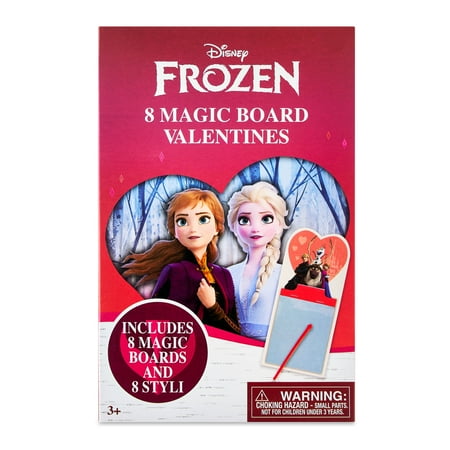 Frozen 2 Magic Board Valentine's Day Cards, Kiddie Cards, 8 Count, Multi-Color, Exchange Cards