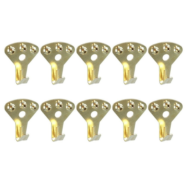 10Pcs Photo Frame Back Plates Tablet Frame Locks for Decoration Brad Buttons Diy Photo Album Frame Rotating Scrapbooking Locks with Screws (Golden Steel Nail)