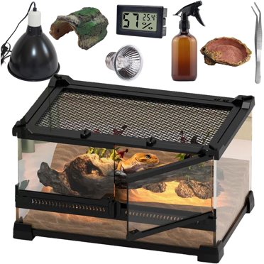 45 Gallon Detachable Reptile Cage / Butterfly Terrarium - 360° Mesh Observation, Foldable For Crested Geckos, Chameleons, Bearded Dragons