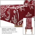 thumbnail image 3 of Stretch Dining Room Chair Slipcovers Spandex Fabric Removable Washable Chair Protector Cover for Dining Room, Hotel, Ceremony, Wedding, Party (Dd Red, 4 Per Set), 3 of 7
