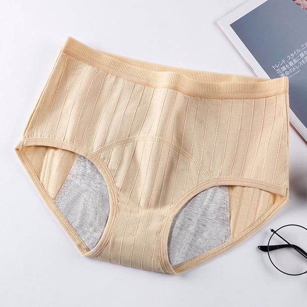 Bragas Menstruales De Las Mujeres Fisiológicas Pantalones De Algodón Suave Impermeable Más El Tamaño De La Ropa Interior Mediados Cinturapangjing