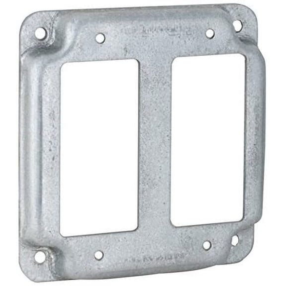 Hubbell 4 Inch Receptacle Cover 2 Gang GFCI - Toggle Switch and Duplex Outlet Plate - 4"