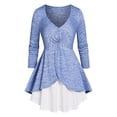 thumbnail image 1 of Tallas delanteras de talla grande. Rosegal Mangas largas de talla grande, 1 of 5
