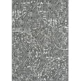 thumbnail image 2 of Unique Loom Outdoor Modern Collection Area Rug - Maze (7' 1" x 10' Rectangle Black and White), 2 of 6
