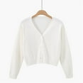 thumbnail image 1 of Women's V Neck Cardigan Sweater Plus Jacket Solid Color Knitted Sweater, 1 of 3