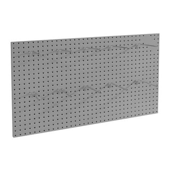 Durham 915-95 34.75 x 1 x 20.75 in. Pegboard Panel with 8 in. 10-Hooks Included & Wall Mountable - Gray