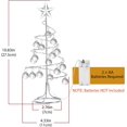thumbnail image 5 of Lámpara de árbol de Navidad, árbol de Navidad en espiral de cristal con estrella brillante, luz de árbol de Navidad plateada de 10 pulgadas que funciona con pilas con soporte de metal para decoración, 5 of 5