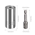 thumbnail image 2 of 7mm-19mm Universal Socket Grip Ratchet Wrench Power Drill Adapter & 105 Degree Right Angle Driver Extension Power Screwdriver Drill Bit Attachment, Repair Tool Gifts for Dad Men Fathers Day, 2 of 7