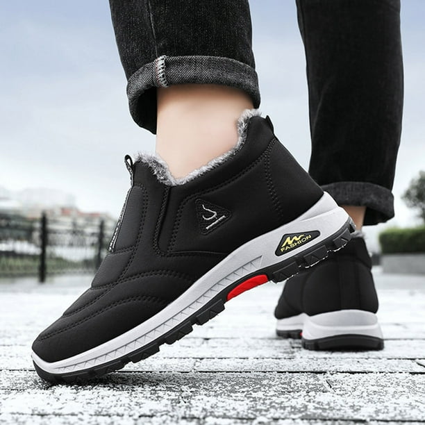 Bottes De Neige Pour Hommes Chaussures D'Hiver Chaudes Décontractées - Chaussures Épaisses Confortables Pour Activités Extérieures