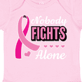 thumbnail image 4 of Inktastic Breast Cancer Awareness Nobody Fights Alone Pink Ribbon Boys or Girls Baby Bodysuit, 4 of 5