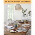 thumbnail image 5 of 15 Inch Round Placemats Set of 6, Gingerbread Grey Non Slip Heat Insulation PP Table Mats, Christmas Winter Snowflake Washable Place Mats for Kitchen Dining Party Table Decor, 5 of 7