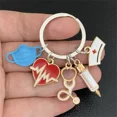 thumbnail image 1 of Classic Medical Series Key Chains Metal Syringe Stethoscope Mask Nurse Cap Pendant Car Keyring  Accessories Doctor Souvenir Gift, 1 of 7