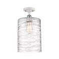 thumbnail image 3 of Innovations Lighting  Cobbleskill - 1 Light 9" Semi-Flush Mount Deco Swirl/White and Polished Chrome, 3 of 5