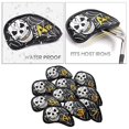 thumbnail image 3 of Xingzhi 10Pcs PU Leather Waterproof Iron Club Head Protector Golfer Gift  for Golf Covers, 3 of 6