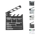 thumbnail image 3 of Injueey Director Film Clapboard Escena de acción Clapper Board Película de Clap Slate Theatre Party Decoration Movie Clapper Board Accesorios para fotos blanco L, 3 of 6