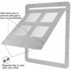 thumbnail image 3 of Puerta mosquitera blanca para perros (tamaño exterior 29 cm x 24 cm), puerta mosquitera para mascotas con cerradura para perros y cachorros,, 3 of 5