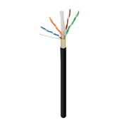 Cat6 UTP Outdoor Ethernet Network Cable Direct Burial 550MHZ 23AWG 1000FT Black