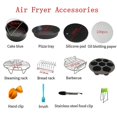thumbnail image 3 of Juego de accesorios para freidora de aire 12 en 1 aptos para 4.8qt-6.3qt Cake Barrel Pan Rack Mat Kit 6 piezas - kaili Sencillez, 3 of 5