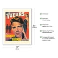thumbnail image 2 of The Killers (Les Tueurs) - Starring Burt Lancaster and Ava Gardner - Vintage Belgium Film Noir Movie Poster c.1946 - Fine Art Matte Paper Print (Unframed) 11x14in, 2 of 4