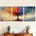 thumbnail image 5 of [Tree of Life Art] 2D Flat, 3pcs 2D Flat Print, Framed Canvas Paintings and Posters Ready to Hang, Large Colorful Tree of Life Prints - Classic Landscape Home Decor, Wall Art, Room Decoration,, 5 of 10