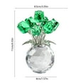 thumbnail image 3 of Transparent Crystal Rose Bouquet 4.3 Inch Tall, Glass Flower Decoration for Home, Romantic Gift for Valentine's Day & Special Occasions(Green), 3 of 7