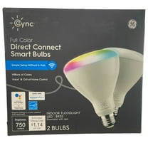 GE - Cync Direct Connect Light Bulbs(2 BR30 LED Color Changing Light Bulbs), 65W