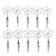 thumbnail image 1 of 10 clips para tarjeta de nombre, clip fuerte de doble ed de metal, soporte para tarjetas de número de aplicación amplia y resistente, plateado, 1 of 5