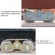 thumbnail image 5 of 1 Set Practique Roller Rodillo Durable Puerta deslizante Rueda de Rueda Rueda, 5 of 6