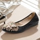 thumbnail image 4 of Zapatos Planos Con Diamantes Imitación Bailarinas Plegables Punta Estrecha Suela Blanda para Boda, 4 of 9