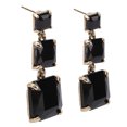 thumbnail image 4 of Pendientes cuadrados geométricos exagerados, colgantes de aleación de moda, accesorios para niñas y mujeres, color negro, 4 of 12