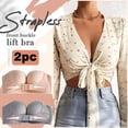 thumbnail image 1 of Bras for Women Wome 2PC Strapless Non-Slip Adjustment Rimless Dress Bra AB85, 1 of 8