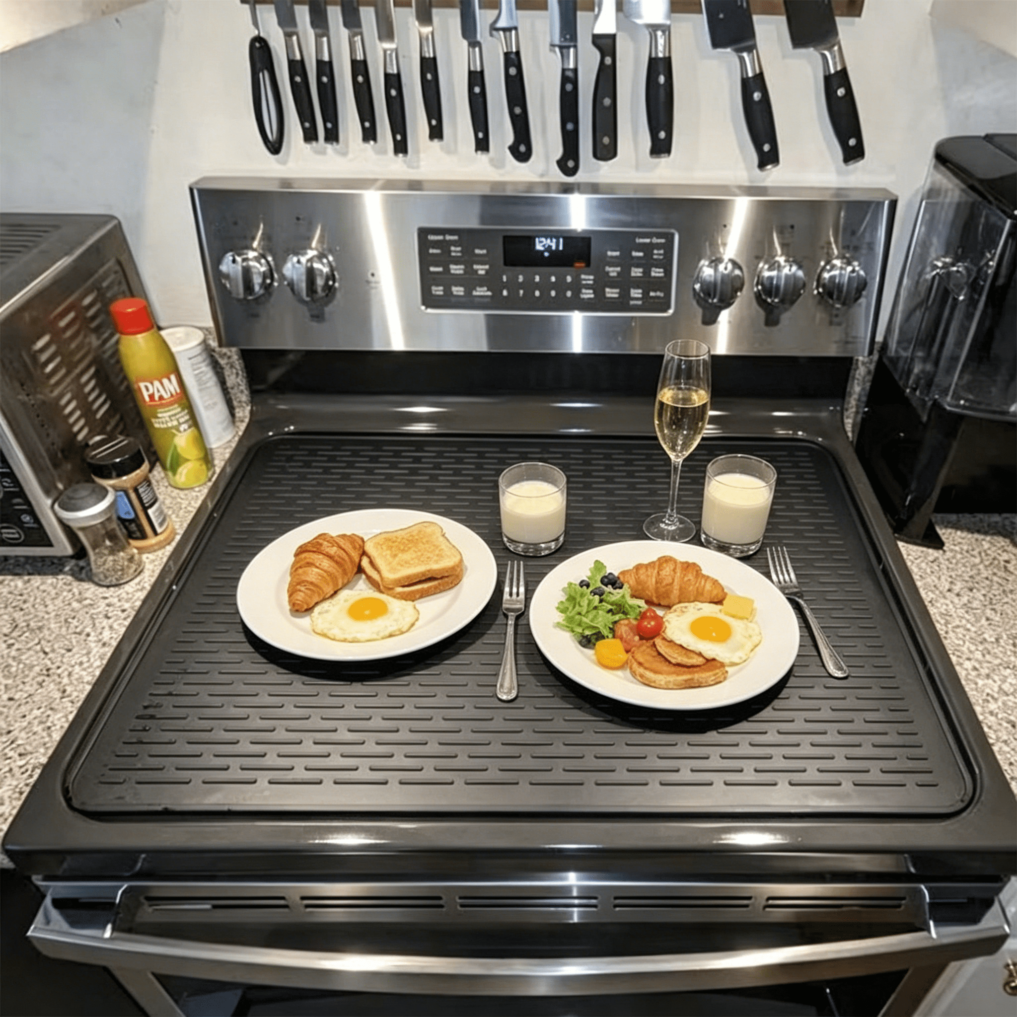 XIBUFE 2026 New Stove Top Cover for Electric Stove Extra Large Silicone Stove Burner Covers Heat Resistant Stove Cover for Glass Cooktop and Ceramic Stove for Kitchen Home Restaurant