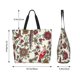 thumbnail image 5 of Balery Dark Enchanted Flowers And Birds Bolsa Tote Estilo Estético con Cremalleras, Bolsa de Hombro, Bolsa de Compras Grande y Plegable, 5 of 8