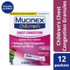 Mucinex Children's Chest Congestion Medicine, OTC Excess Mucus Relief, Bubblegum Flavor Mini-Melts, 12 ct