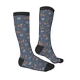 thumbnail image 4 of Lsque Squirrel And Snowflakes Printed Crew Socks Men's Women's LightWeight Thin Casual Calf Socks ,Knee High Socks,Cotton Socks, 4 of 9