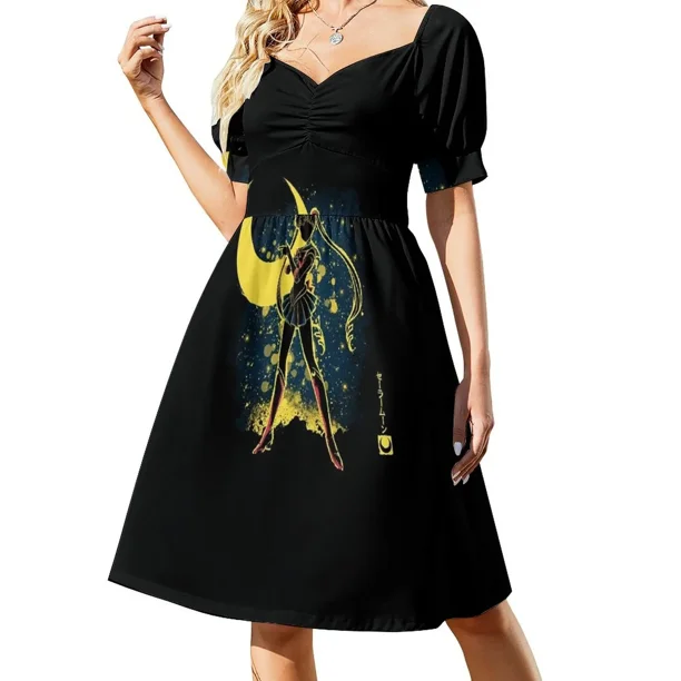 El Estilo Lunar - Vestido sin mangas tipo camiseta Vestidos vestido morado vestidos de cóctel Vestido