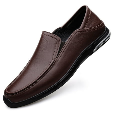 

Summer New Men‘s Shoes Top Layer Cowhide Casual Men‘s Soft Soft Sole Lightweight Breathable Driving Shoes Dad Shoes