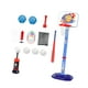 thumbnail image 4 of Aro de baloncesto infantil y bola T establecido Neta de baloncesto de altura ajustable fácil de ensamblar juguetes de interacción portátiles para Azul, 4 of 8