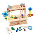 thumbnail image 4 of Juego de Herramientas, Actividad Motora Educativa, Llave de Madera, Juego de Tuercas Y Tornillos, Juego de Roles para Niños de 2, 3, 4, 5 Y 6 años Y, 4 of 9