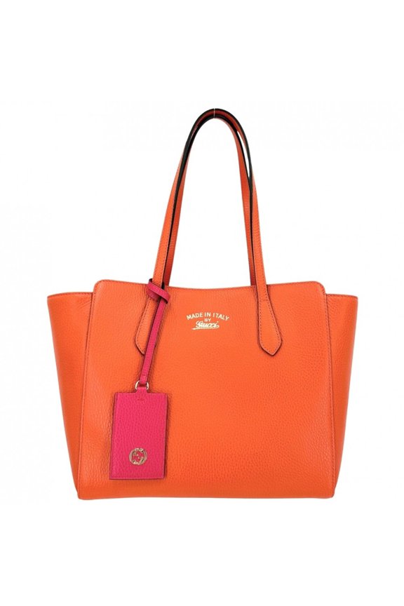 Pre-Owned Gucci Women's Swing Tote Bag, Shoulder GUCCI 354408, Leather, Orange Pink, Gold...
