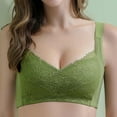 thumbnail image 2 of ATOYSOY Everyday Bra Daily Lace Splicing Breathable Push Up Underwear Wireless Workout Girls Teens Smoothing Comfy Bra Green, 2 of 9