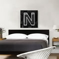 thumbnail image 2 of ARTCANVAS Modern Black White Alphabet Letter N Canvas Art Print - Size: 26" x 26" (0.75" Deep), 2 of 9