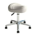 thumbnail image 2 of Taburete tipo silla de montar, silla de trabajo multiusos, ajustable, ergonómico, para salón de uñas y belleza, PU, ​​para hogar, pubs, cafeterías, of Blanco, 2 of 8