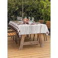 thumbnail image 2 of Outdoor Tablecloth with Umbrella Hole and Zipper, Texas Star Vintage Rectangle Table Cloth 54x80 Inch Waterproof Tablecloth, Red Berry Retro Art White Wooden Picnic Table Cover for Patio Camping, 2 of 7