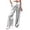 Gray, variant on Tqcoqu Stretchy Pants for Women,Silk Satin High Rise Button Pants,Summer Wide Leg Vacation Trousers Soft Pajamas with Pocket,Beige Women's S-XXL