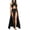 Black, variant on Kureaily Women Sexy Hollow Out Wrap Sleeveless Plain Pleated Slit Casual Long Maxi Dress (Black,Large)