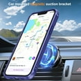 thumbnail image 4 of Funda magnética compatible con iPhone 14 Plus con soporte [A prueba de caídas de grado militar] [Compatible con imán] Anillo translúcido, delgado, parte trasera rígida, borde suave, 4 of 7